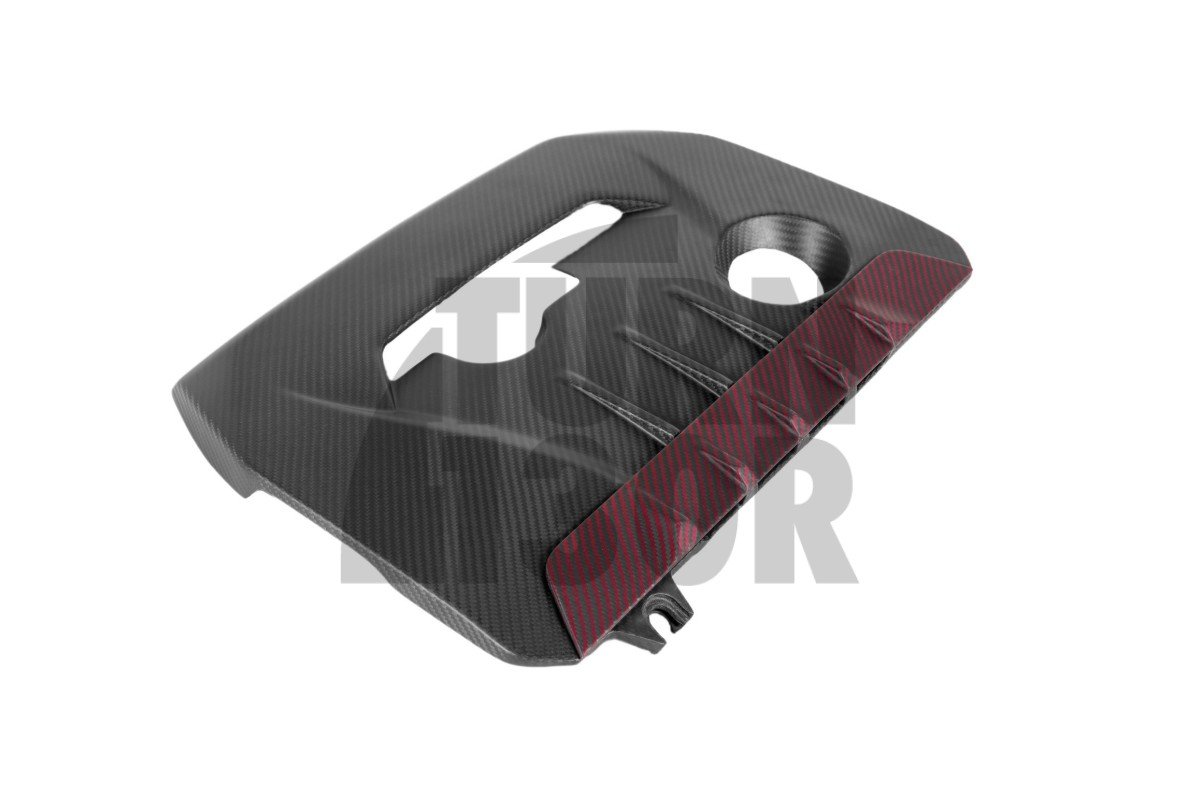 Eventuri Kohlefaser / Rote Kevlar Motorabdeckung für Toyota Yaris GR Eventuri Kohlefaser / Rote Kevlar Motorabdeckung für Toyota Yaris GR