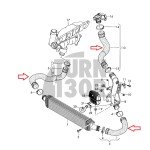 Silikon Ladeluftkühler Schlauchkit für Audi A4 / A5 B8 2.0 TFSI CTS Turbo