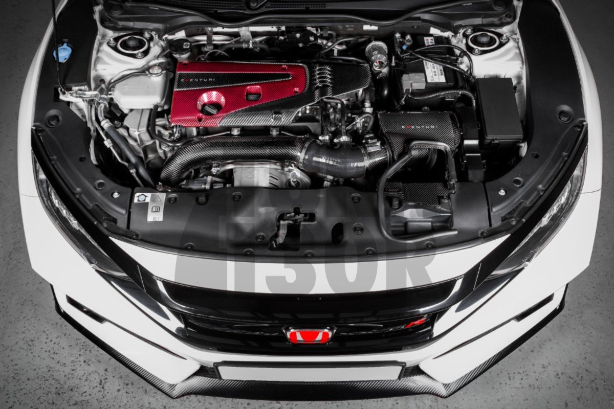 Honda Civic Type R FK2 / FK8 Kohlefaser / Rote Kevlar Motorabdeckung von Eventuri
