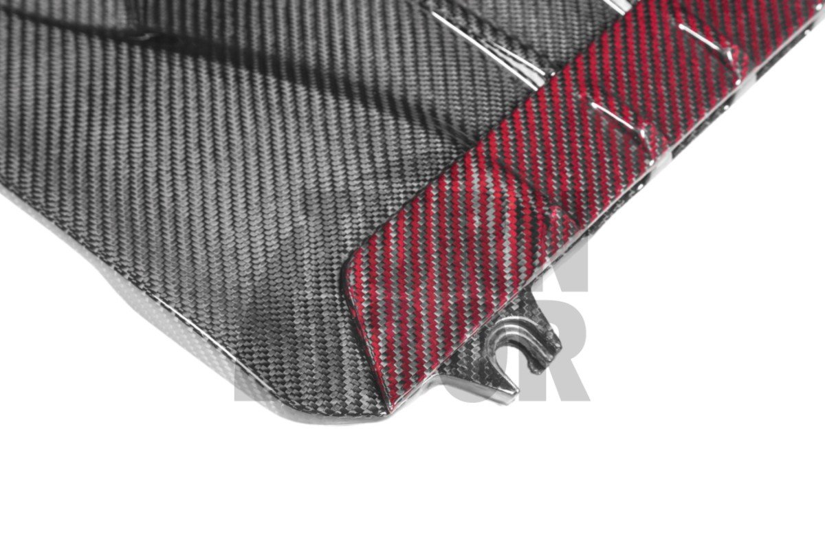 Eventuri Kohlefaser / Rote Kevlar Motorabdeckung für Toyota Yaris GR Eventuri Kohlefaser / Rote Kevlar Motorabdeckung für Toyota Yaris GR